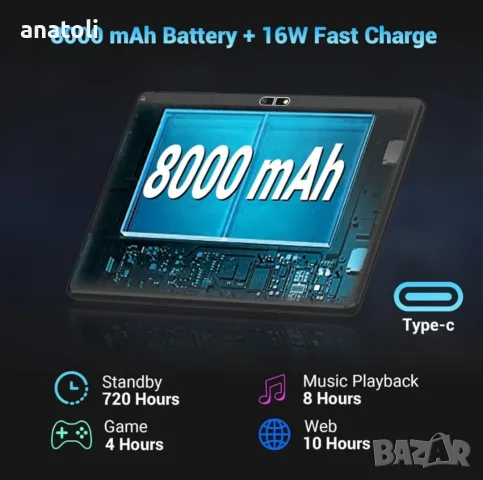 Таблет 12.1" Octa-Core  чисто нов от Германия , снимка 4 - Таблети - 56471697