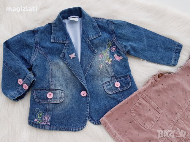 Дънково сако размер 12-18 месеца , снимка 2 - Бебешки якета и елеци - 31526167