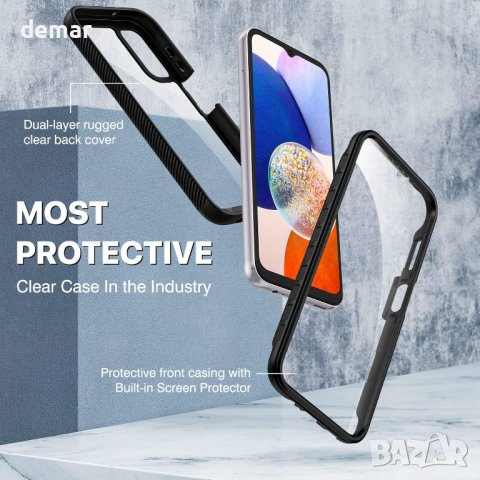 CENHUFO за калъф за Samsung A14 4G/5G - черен, снимка 2 - Калъфи, кейсове - 42283630