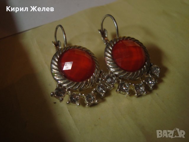 СРЕБРИСТИ СКЪПОЦЕННИ КРИСТАЛНИ ОБЕЦИ 24814, снимка 4 - Обеци - 34419684