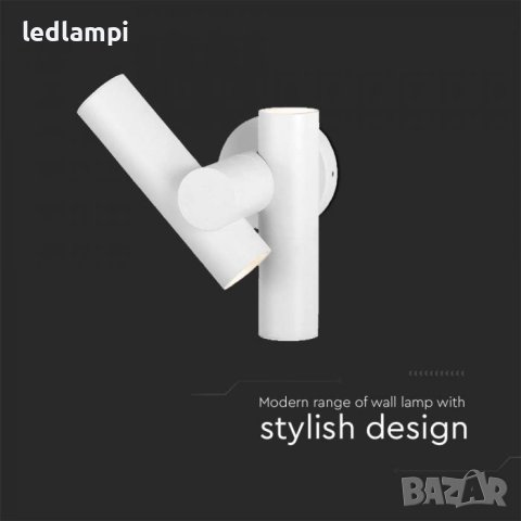 LED Аплик 6W Бял 600Lum IP44, снимка 6 - Лед осветление - 42461966