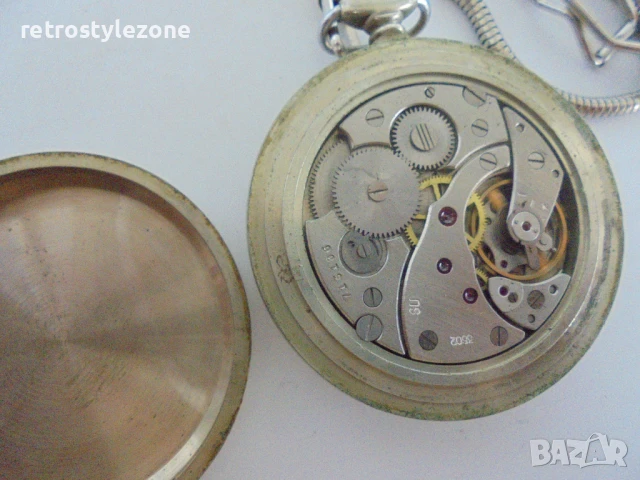 № 8108 Стар джобен часовник "Молния"  - влак, снимка 5 - Антикварни и старинни предмети - 50854513