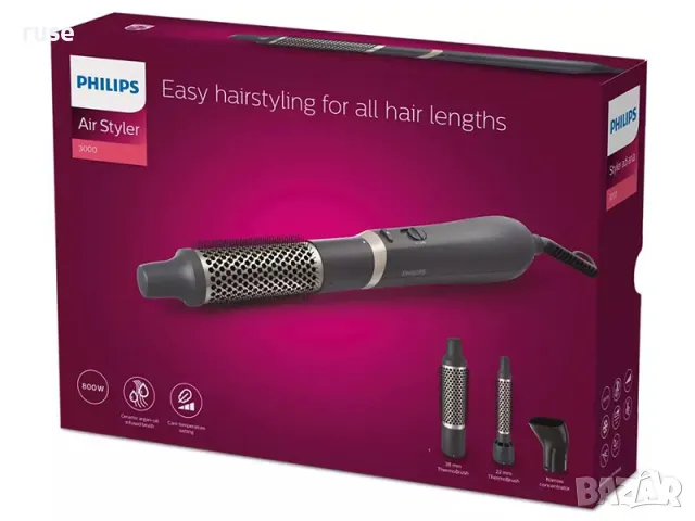 НОВИ! Четка за коса маша Philips Air Styler Series 3000 BHA301/00