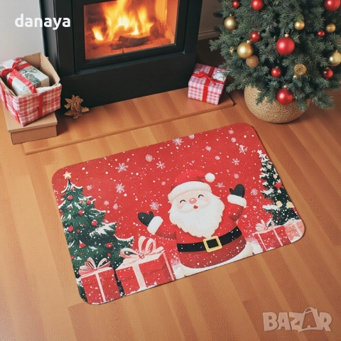 6129 Коледна постелка за врата Дядо Коледа, 55x36 cm