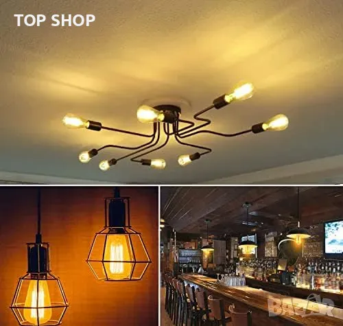 Нови 3 броя Енергоспестяващи LED ST64 крушки E27, топла светлина 2700K, снимка 4 - Крушки - 49251699