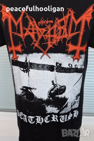Mayhem Deathcrush T-Shirt OFFICIAL - метъл тениска размер S/M, снимка 2 - Тениски - 50837374