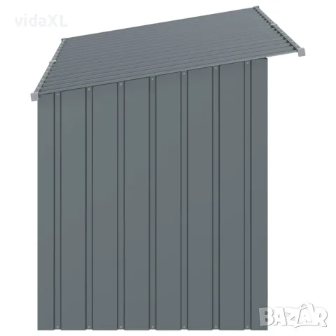 vidaXL Кучешка къща с покрив, антрацит, 196x91x110 см, стомана, снимка 5 - За кучета - 56146283