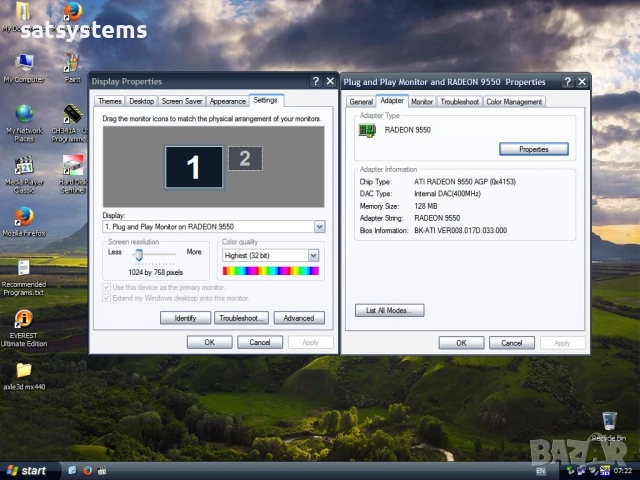 Видео карта ATi Radeon Sapphire 9550 128MB DDR 128bit AGP, снимка 15 - Видеокарти - 25183523
