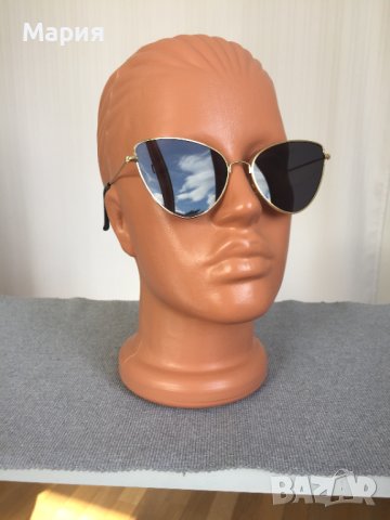 Нови Дамски Слънчеви Очила Модерни Златни Черни Огледални Котешка Форма, снимка 5 - Слънчеви и диоптрични очила - 44446608