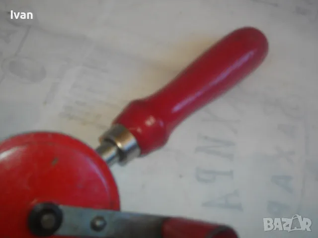 240мм ф10мм ФРГ WEST GERMANYСТАРО КАЧЕСТВО МАЛКА РЪЧНА ДРЕЛКА МАТКАП ПОЧТИ НОВА ОТЛИЧНА, снимка 3 - Други инструменти - 48305576