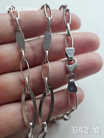 Красиво сребърно колие, снимка 2 - Колиета, медальони, синджири - 53906058