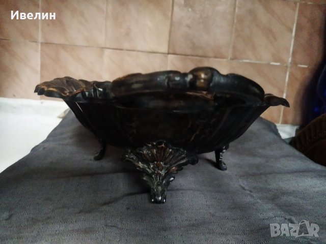 посребрена барокова купа,фруктиера , снимка 4 - Антикварни и старинни предмети - 30442933