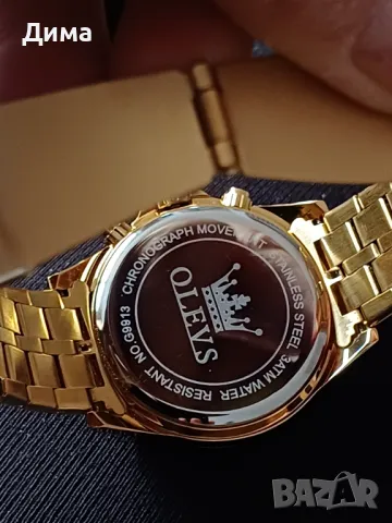 OLEVS Хронограф Многофункционален Кварц,Скелетен,Hollow Out,HD Светещ,3 АТМ,Автоматична дата,Ден , снимка 16 - Мъжки - 48358869