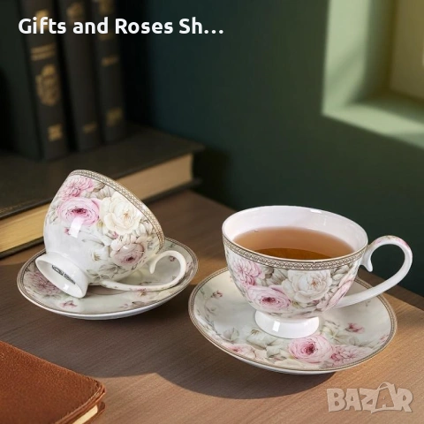 Порцеланова серия с винтидж рози