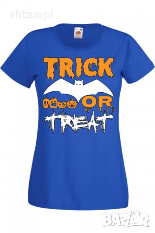Дамска тениска Trick Or Treat 1,Halloween,Хелоуин,Празник,Забавление,Изненада,Обичаи,, снимка 5 - Тениски - 38144226