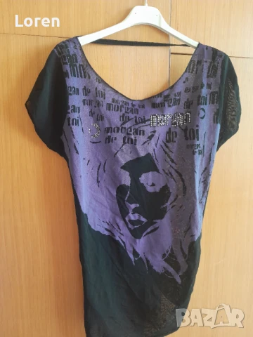 Подарявам!Интересна тениска с полугол гръб тюлена, снимка 2 - Тениски - 51097738