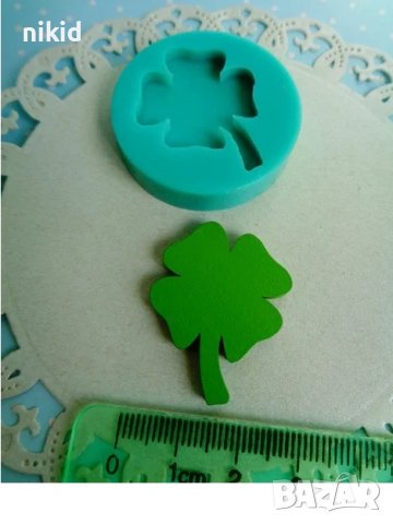 четирилистна детелина детелина малка силиконов молд форма фондан гипс шоколад