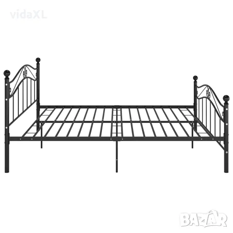 vidaXL Рамка за легло, черна, метал, 180x200 cм, снимка 4 - Спални и легла - 56146850