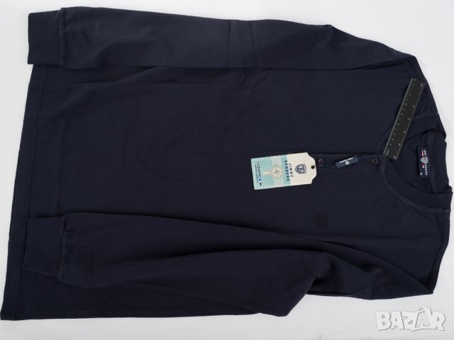 Тъмносиня памучна мъжка блуза марка Jimmy Sanders, снимка 5 - Блузи - 30351040