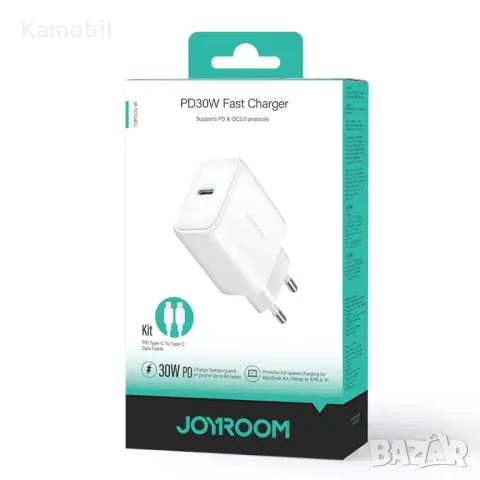 Зарядно Joyroom PD 30W Type C / Type C USB кабел, снимка 3 - Оригинални зарядни - 49452743