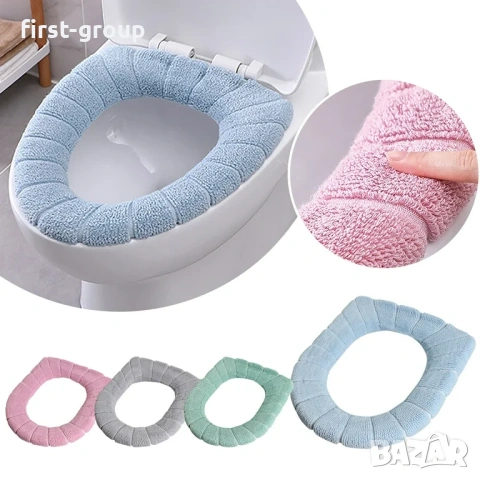 Пухкаво покривало за тоалетна седалка, мека подложка за тоалетна чиния, снимка 6 - Други стоки за дома - 53047369
