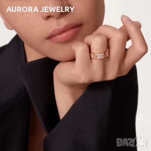 CARTIER Love Band Gold Classic Model Paved Diamonds Пръстен, снимка 8 - Пръстени - 52843811