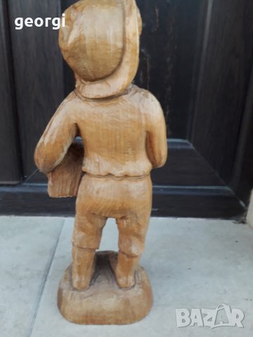 Дърворезба дървена фигура на музикавт , снимка 4 - Декорация за дома - 31519395