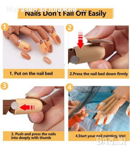 ИЗКУСТВЕНА РЪКА ЗА МАНИКЮР СЪС 100 БР. НОКТИ - код 3089, снимка 4 - Педикюр и маникюр - 34131570