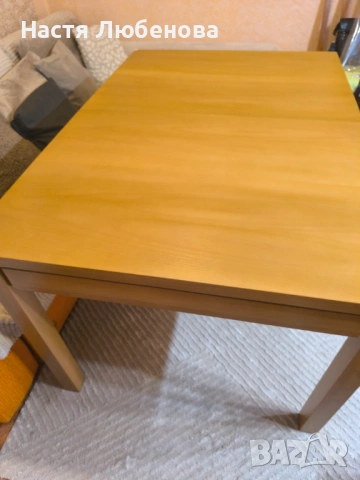 Трапезна маса от масивен дървен материал, снимка 2 - Маси - 54082583