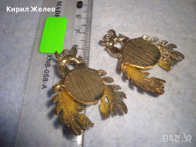 2 ФИГУРАЛНИ ВИНТИДЖ АРТ ЗЛАТИСТИ ВИСУЛКИ за ОБЕЦИ или ДРУГИ БИЖУТА 41911, снимка 5 - Други - 36623756