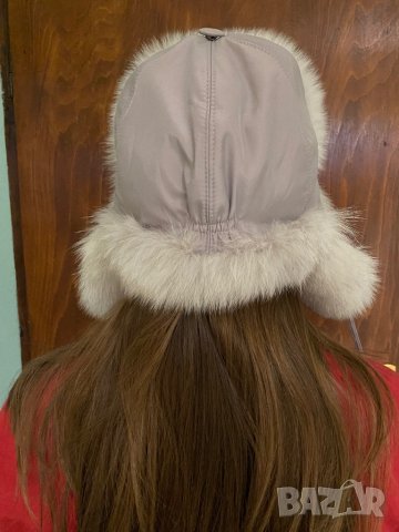 Зимна шапка естествен косъм, снимка 4 - Шапки - 42888625