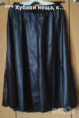 	💕 Стилна кожена пола в черно 💕, снимка 2 - Поли - 53969597