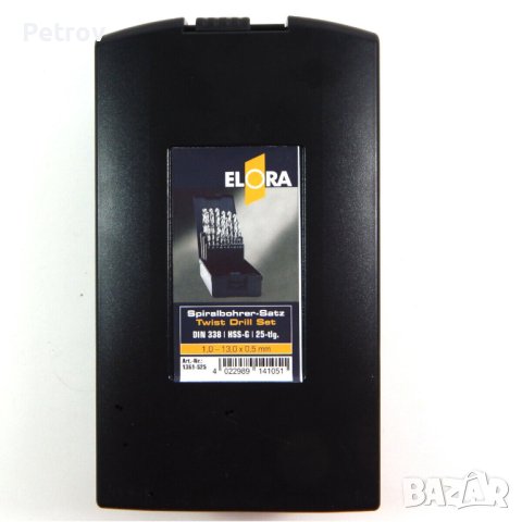 ELORA HSS-G - Germany - ЧИСТО НОВ PROFI-SET 25 Свредла 1-13 mm в Касета /ORIGINAL ELORA GERMANY !!!!, снимка 5 - Бормашини - 40728383