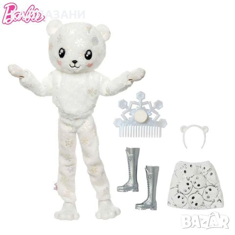 Barbie Color Cutie Reveal Кукла Барби супер изненада Бяла мечка HJL64, снимка 3 - Кукли - 40287244