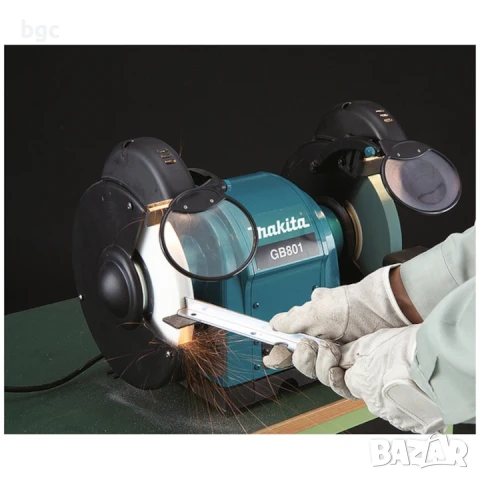 Шмиргел Makita GB801, 550 W, Диаметър на шлифовъчния диск 205 мм, 2850 RPM, Дебелина на диска 19 мм , снимка 3 - Други инструменти - 50549039