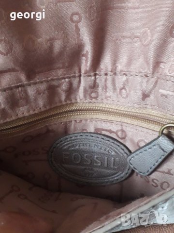 Дамска чанта от естествена кожа Fossil , снимка 8 - Чанти - 32194586
