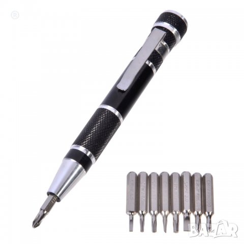 9в1 прецизна магнитна отвертка тип химикалка с битови накрайници , снимка 2 - Отвертки - 40143789