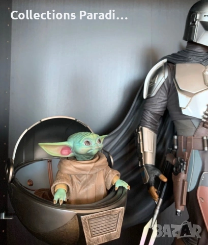 Sideshow Star Wars Mandalorian & Grogu статуя фигура , снимка 3 - Колекции - 54179708