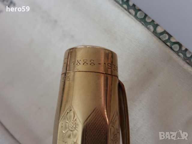 RRR-Златна 14к писалка PARKER(Паркер)солидно злато 14 к, снимка 14 - Антикварни и старинни предмети - 36517127