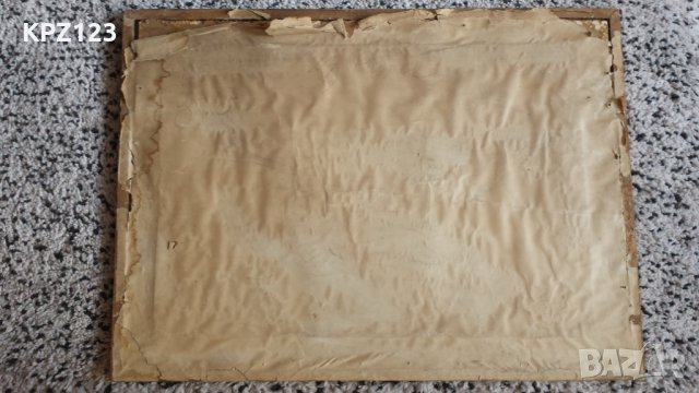 СТАРА КАРТИНА ПЕЙЗАЖ 69 г. акварел рамкирана / Дабов, снимка 7 - Картини - 29091753