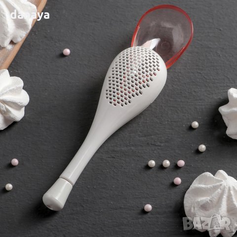 1821 Решетъчна лъжица диспенсър за пудра захар сол, снимка 6 - Прибори за хранене, готвене и сервиране - 30755843