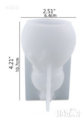 3D Снежен човек с корона силиконов молд форма шоколад гипс смола свещ декор , снимка 3 - Форми - 37996029