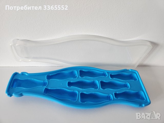 Пластмасова форма за лед с капак бутилки Coca Cola 9 гнезда, снимка 3 - Форми - 44212548