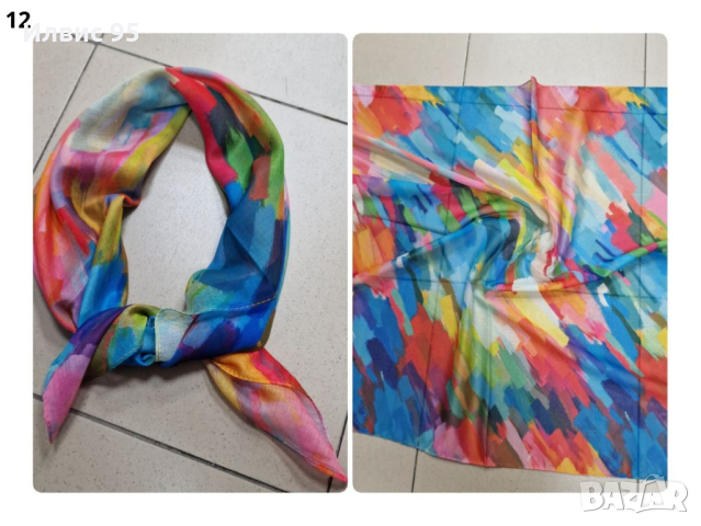 Дамски шал изработен от памук, снимка 12 - Шалове - 44797432