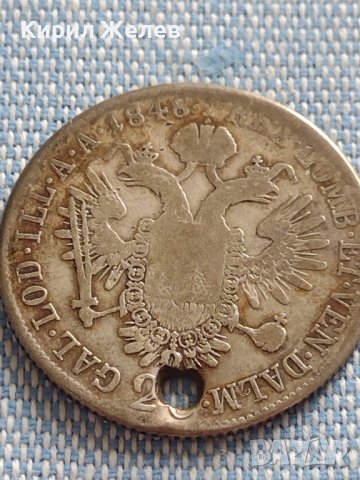 Сребърна монета 20 кройцера 1848г. Фердинанд първи Австрия 14973, снимка 10 - Нумизматика и бонистика - 42915390