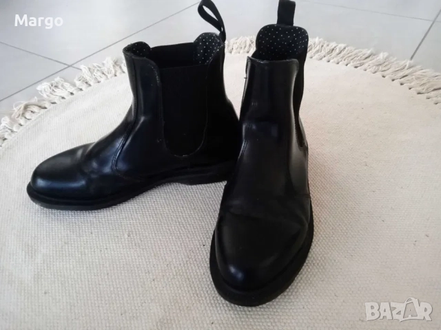Dr Martens 39 flora черни обувки ботуши Челси, снимка 6 - Дамски ботуши - 52899861