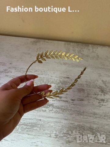 Златен лавров венец тип диадема ❤️, снимка 5 - Аксесоари за коса - 52333163