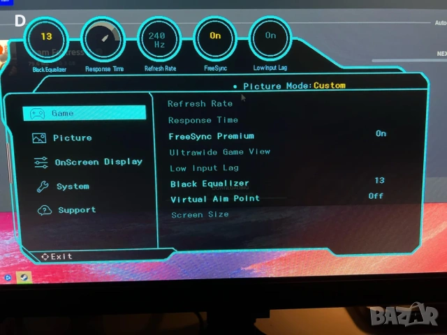 Геймърски Монитор Samsung Odyssey G4 27" 240hz - Гаранмониционен, снимка 4 - Монитори - 54056972