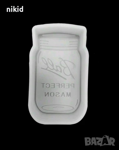 Голям буркан кенче дълбок силиконов молд форма фондан шоколад гипс декор украса сапун, снимка 5 - Форми - 50465490