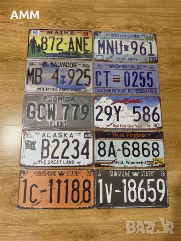 Американски регистрационни  номера  - РЕПЛИКА., снимка 5 - Картини - 38975042